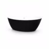 Tina Freestanding Castel Bora Bora 180 cm Negro Mate con Interior Blanco – 200 L