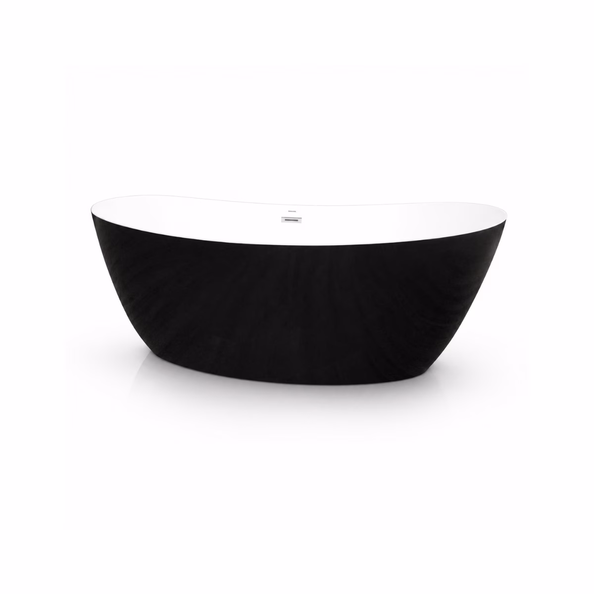 Tina Freestanding Castel Bora Bora 180 cm Negro Mate con Interior Blanco – 200 L